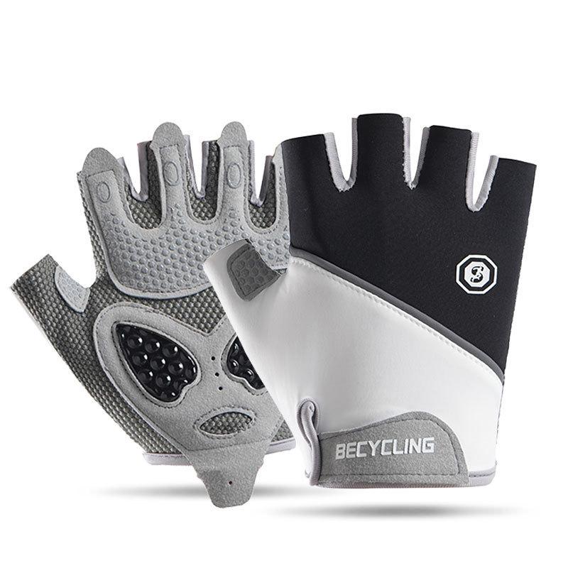 

Motorcycle Gym Fitness Gloves Half Finger Road Mountain Non-slip Gel Pad Weightlifting Shock-Absorbing ciclismo Riding Gloves One Size чорний