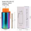 1L Large Capacity Stainless Steel Travel Water Bottle With Straw Lid Portable Outdoor Sports Insulated Cup