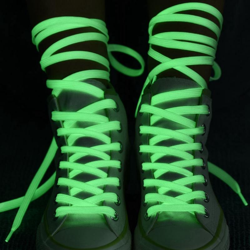 Luminous Shoelaces Athletic Sport Flat Canvas Shoe Laces Glow In The Dark Night Color Fluorescent Shoelace Shoe Accessories