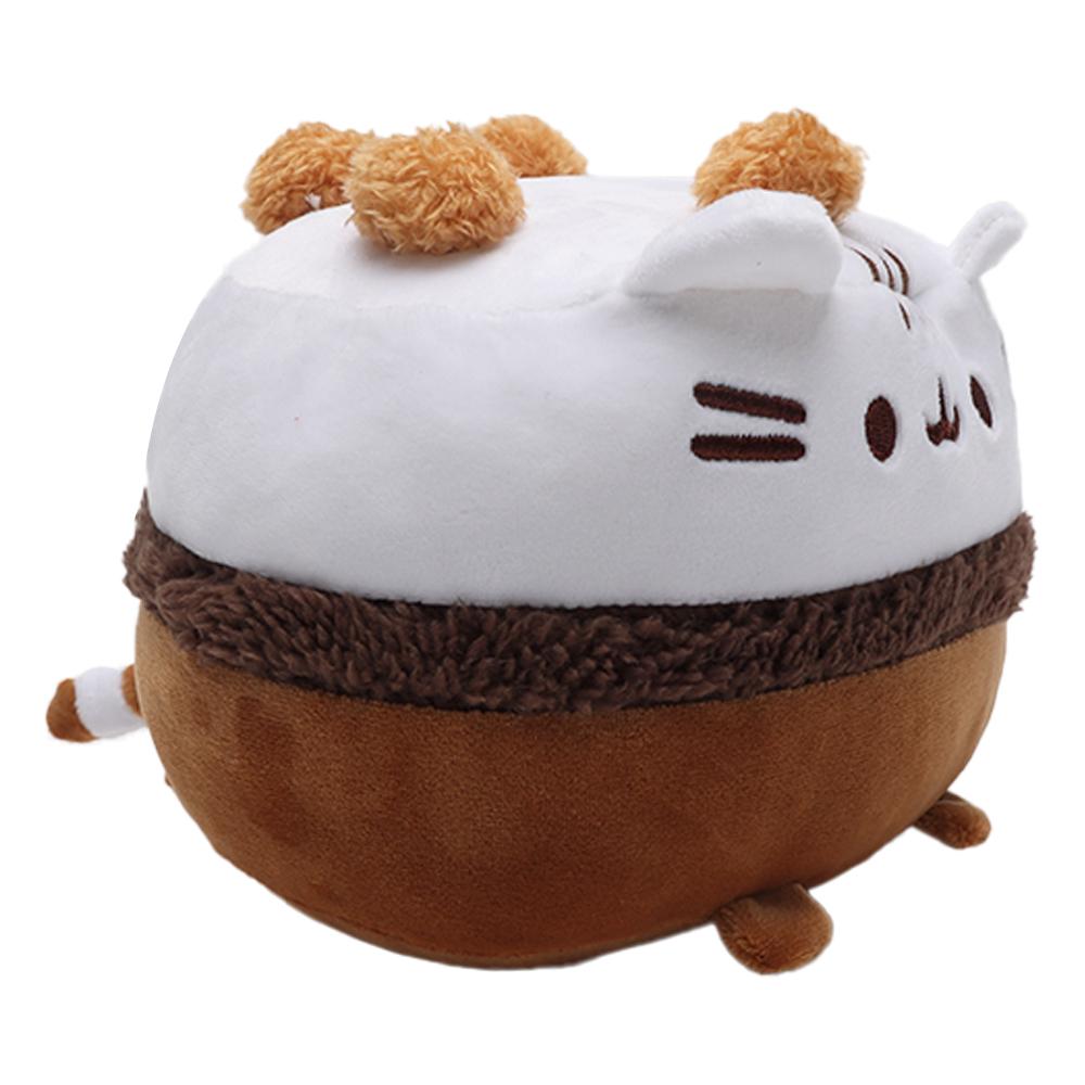 Kawaii Ice Cream Cake Fat Cat Plushies Soft Stuffed Animals Pillow Accompany Sleep Toys Home Decoration Kids Toy Birthday Gifts