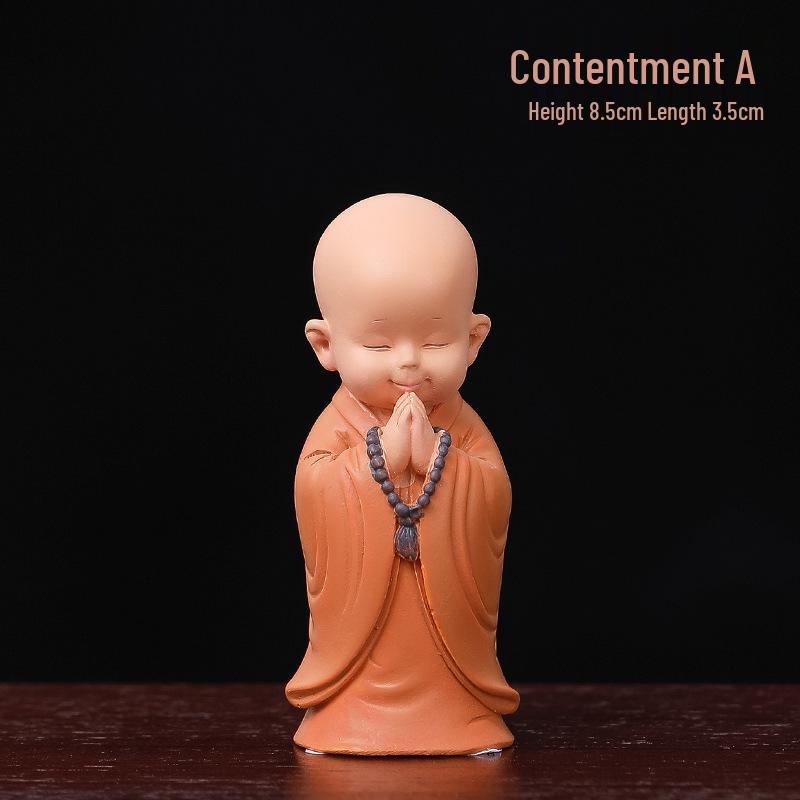 "Ping An Zen Monk Car Interior Decoration - Stylish Buddhist Ornament for Men"