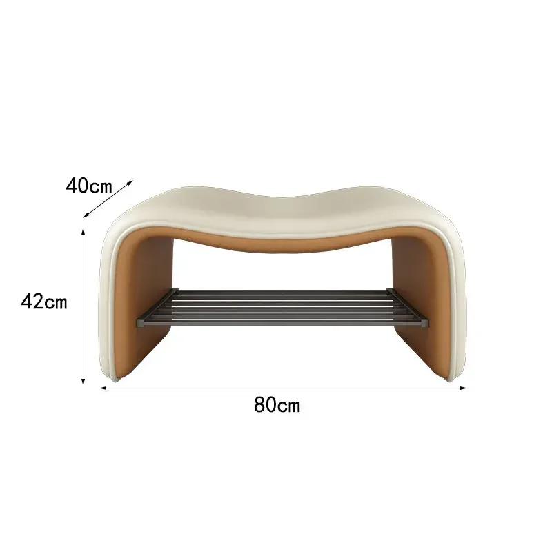 Light Luxury Shoe Changing Stool, Modern and Minimalist Bedroom Shoe Rack, Home Trial Shoe Changing Stool
