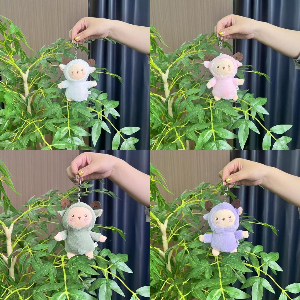 Плюшевая Овечка Игривая Кукла-Брелок Шарм для Рюкзака Сверхмягкая Ткань Для Индивидуального Стиля