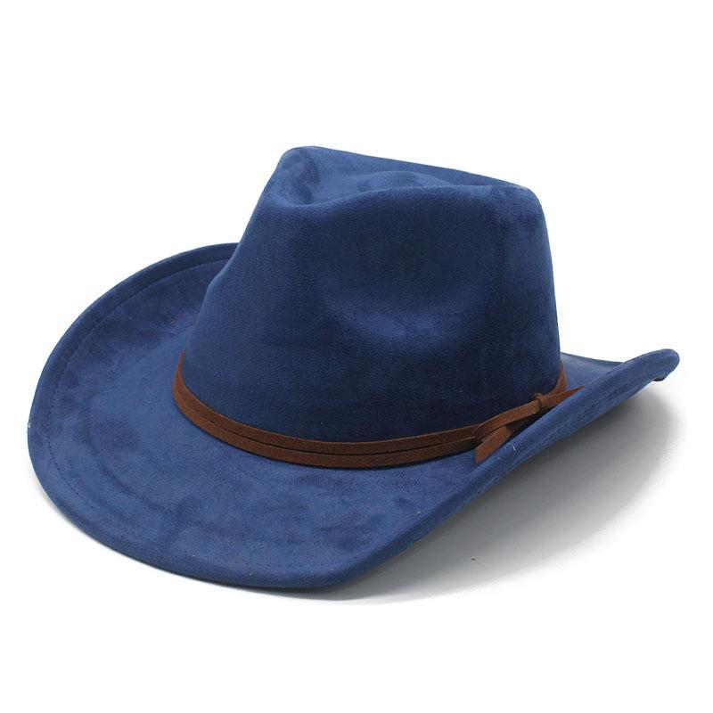 Suede Top Hat Brown Black Men'S Jazz Hat European And American Autumn And Winter Hat