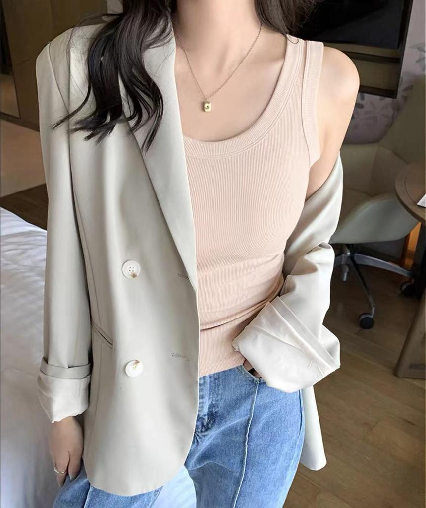 Women's Summer Ribbed Racerback Camisole - Anti-Exposure, Sweet & Cool Fit