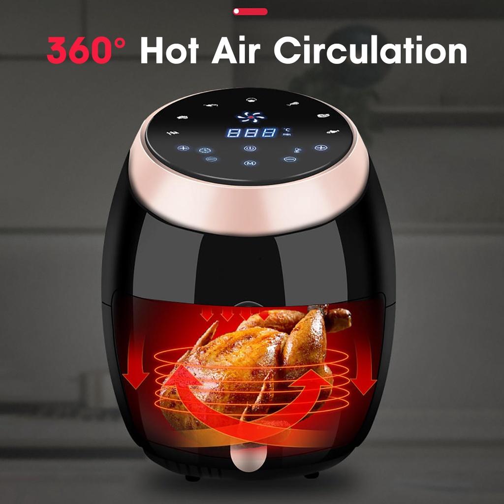Intelligent Automatic Large Capacity 8L Electric Digital Air Fryer 220V Cooker Oven 1700W Multi-functional Oven NO Smoke Oil Free Fryer APP