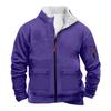 Men's Solid Color Zipper Pocket Zipper Sweatshirt Jacket Men's Sports Large Size Casual Sweatshirt Jacket