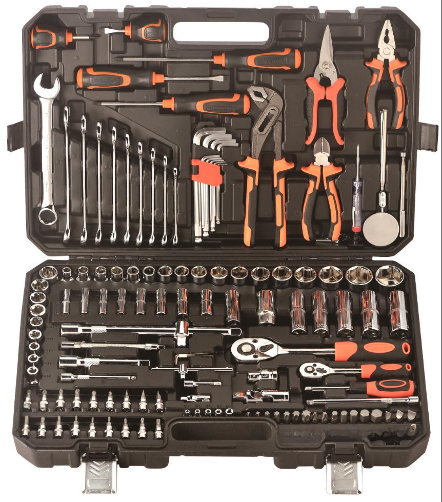 150-Piece Multi-Function Auto and Motorcycle Repair Tool Set with Socket Wrench Sleeve