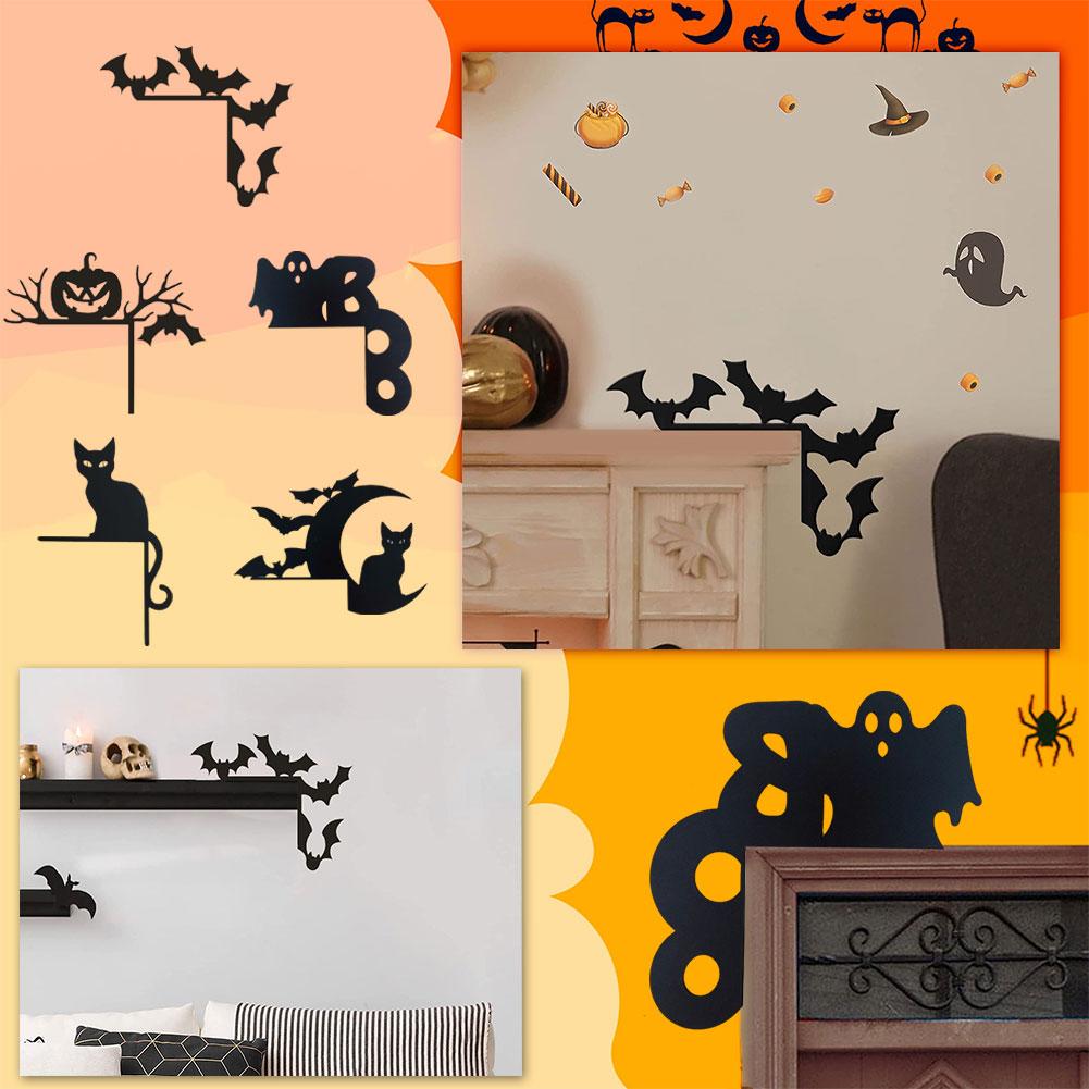 

Halloween Door Decoration Spider Web Witch Metal Door Corner Haunted Decoration Halloween Decor J9G9