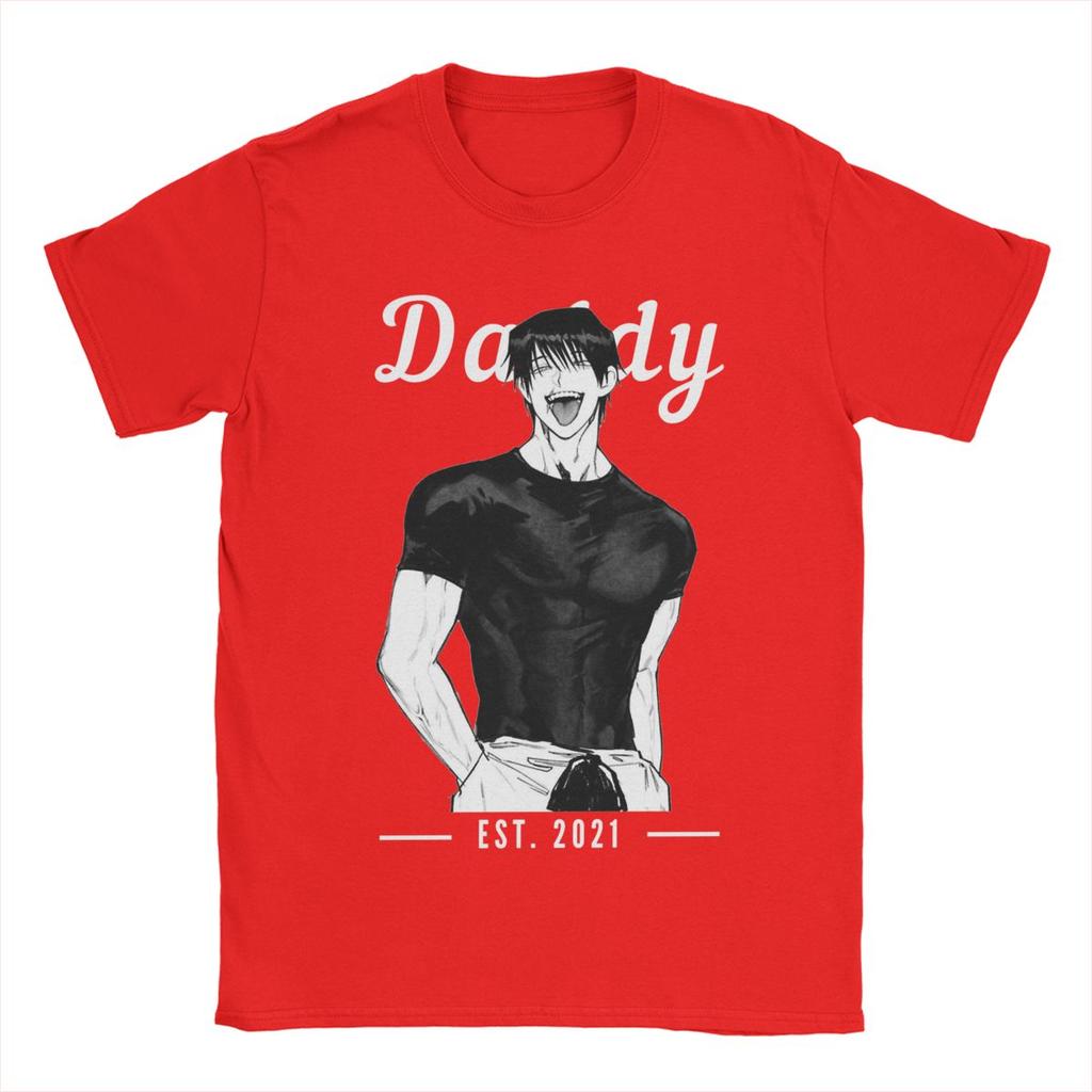 Tatuś Toji Fushiguro Anime T-shirt Męski 100% Bawełna Moda dla Mężczyzn T-shirty z Okrągłym Dekoltem Krótki Rękaw Top Rozmiar Plus