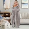 Cozy Flannel Winter Wearable Blanket Thickened Warm Office Nap Blanket Soft Cape Office