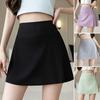 Yousheng Women Summer Yoga Culottes High Waist Ice Silk Inner Safety Parts Shorts Skirt with Crotch Smooth A-Line Skirt