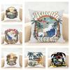 American Classic Beach Style Art Cushion Cover Linen Pillowcase Soft For Sofa Bed Home Room Decor
