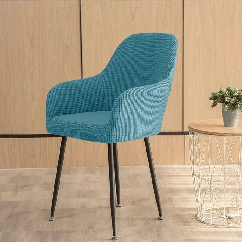 Elastic Curved Dining Chair Cover  High Armrest Chair Cover  All Inclusive  All Season Universal  Shaped Chair Cover