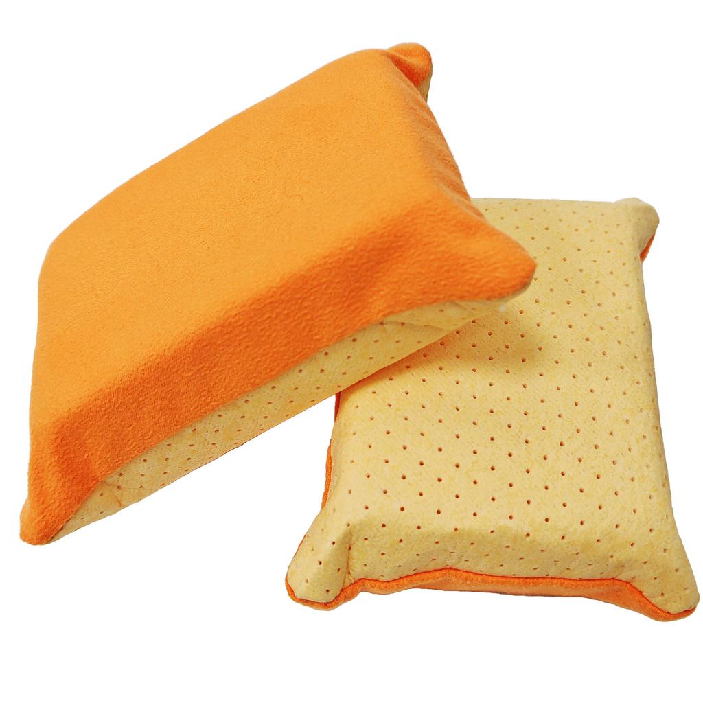 1PCS Multifunctional Car Cleaning Sponge Block Non-woven Double-sided Velvet Sponge Block Car Glass Cleaning and Defogging Sponge Wipe