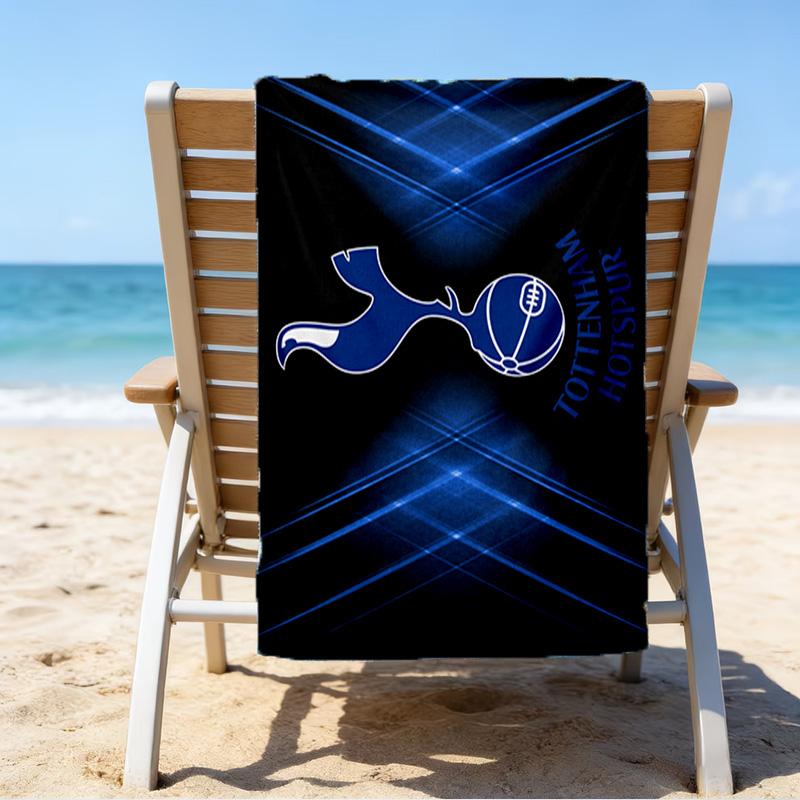 Toalla de Playa con Diseño de Escudo de Club Impreso, Microfibra Súper Suave, Regalo Perfecto Cumpleaños, para Piscina, Playa, Viajes, para familia y amigos