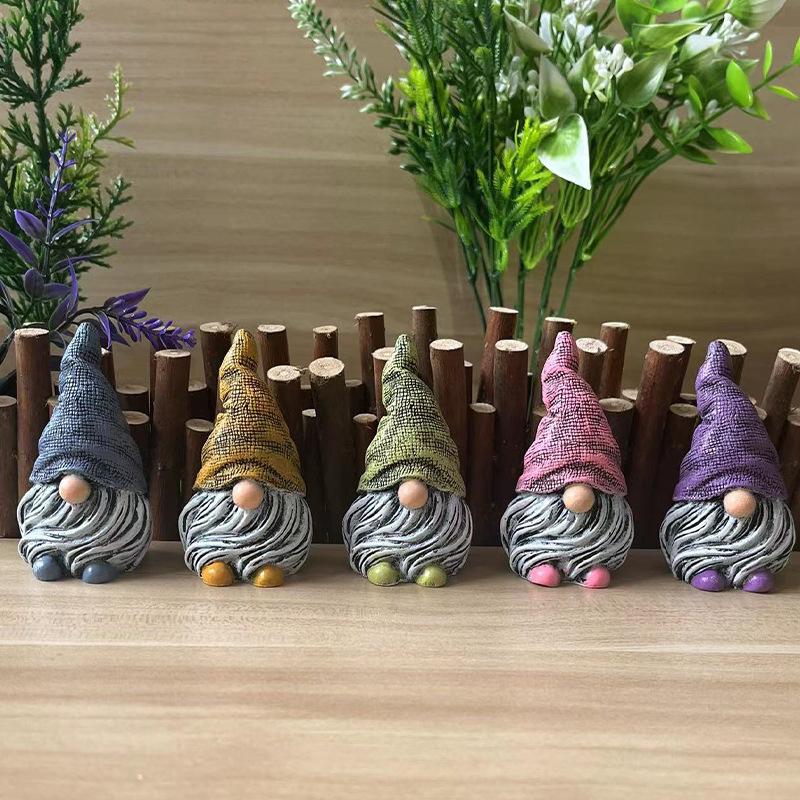 Weihnachtswichtel Figur Weißer Bart Elf Handgefertigtes Ornament für Zuhause Büro Schreibtisch Dekoration