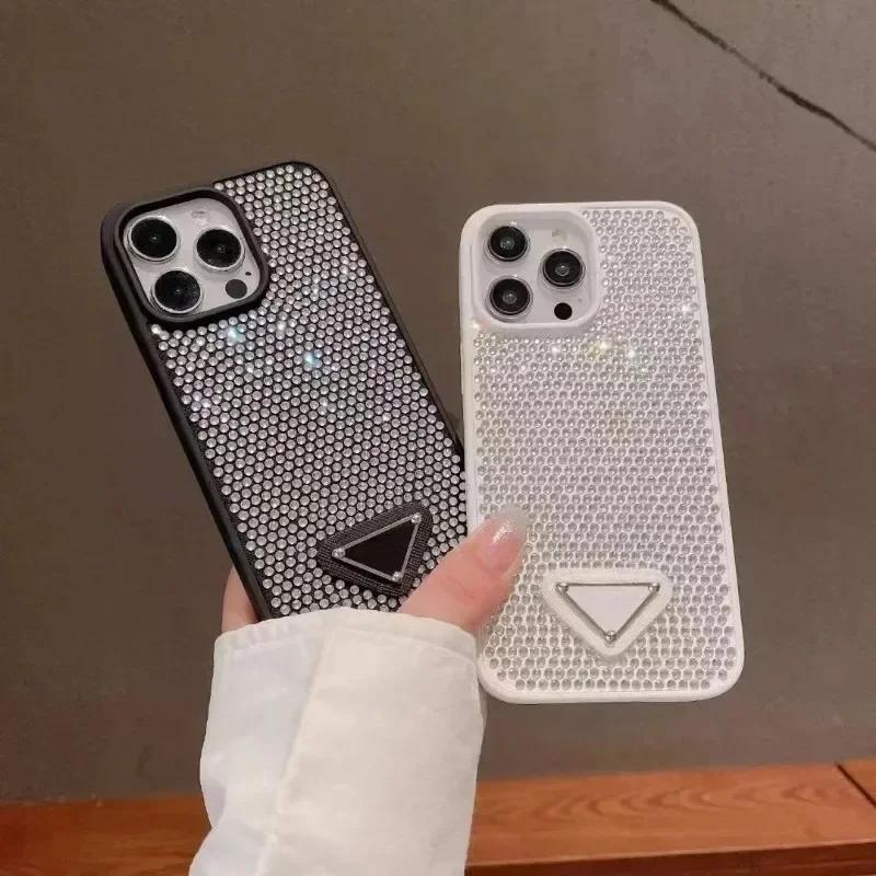 Luxusní Bling Pouzdro na telefon pro iPhone 16 Pro Max 15 14 Plus 13 12 Pro Max Třpytivý Kámen Diamant Lesklý Plná Ochrana Zadní Kryt