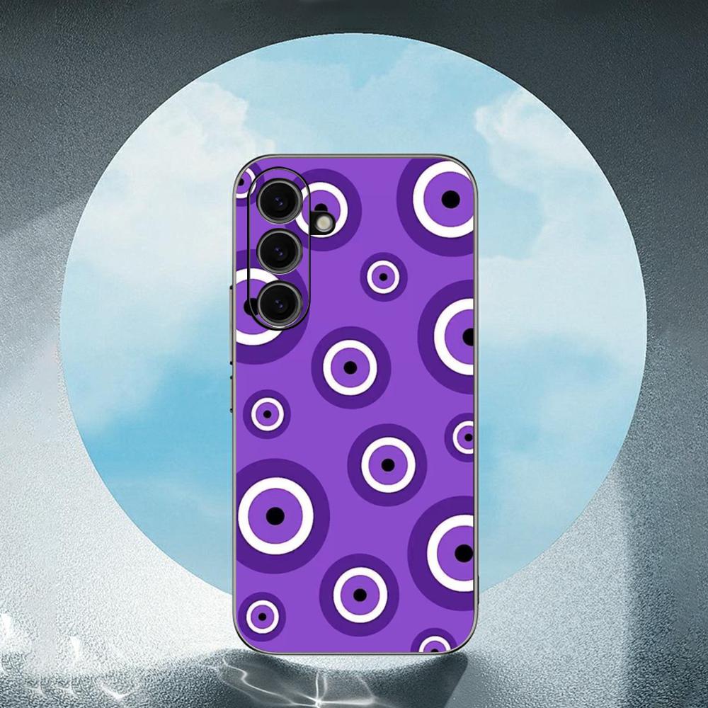 Fashion Cool Evil Eye Design Phone Case For Samsung Galaxy S25 S24 S23 S22 S21 S20 Plus Ultra Note20 Limited Soft Black