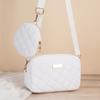 New Crossbody One-shoulder Women's Bag Trendy Zipper Rhombus Soft-faced Horizontal Square Bag