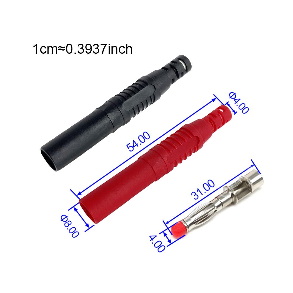 ABS Banana Plug Portable Professional Straight Male 4MM Wire Solder Audio Equipment Sound Box Connector Adapter Part