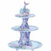 3Tier Mermaid Cupcake Stand Simple To Assemble Party Dessert Display Glitter Details for