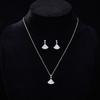 Womens Shell Jewelry Set Necklace Earrings Pendant Gold Fashion Minimalist