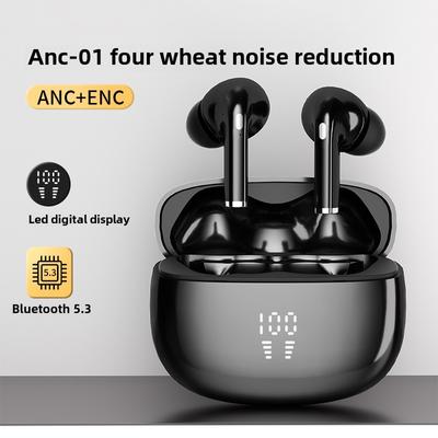 Nowy zestaw słuchawkowy Bluetooth 5.3 z aktywną redukcją szumów ENC, bateria guzikowa, bardzo długa żywotność, TWS