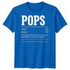 Pops Definition Unisexs T Shirt Grandad Grandpa Gift Fathers Day Graphic Tee