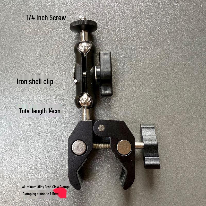 Universal Metal Crab Claw Clip: 360° Mobile & Camera Mount
