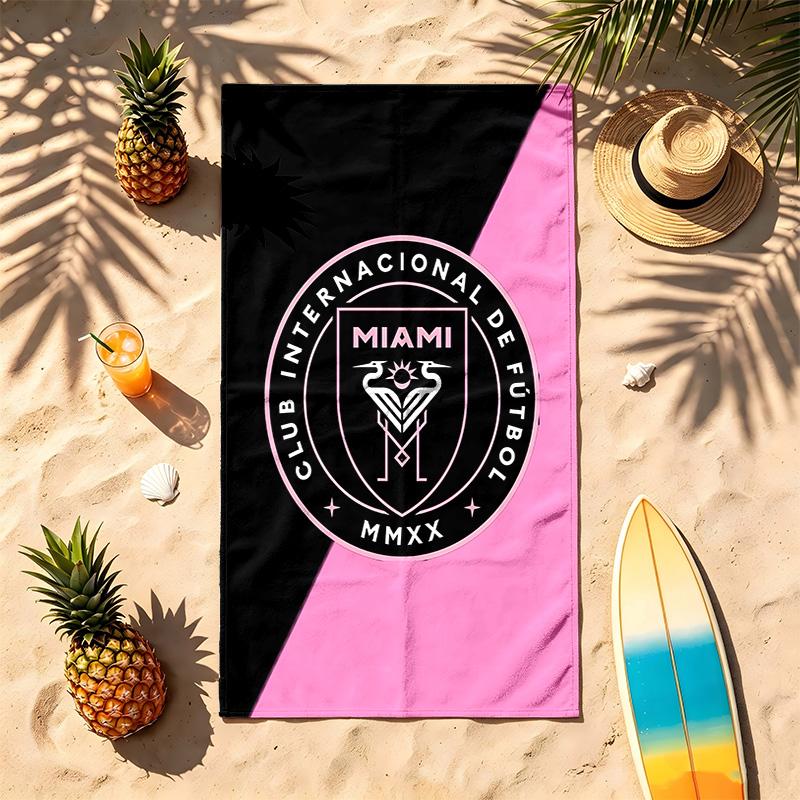 Inter Miami CF (14) Theme Beach Towel Sand Resistant Soft And Comfortable Suitable For The Pool Camping Yoga And Diving A Travel