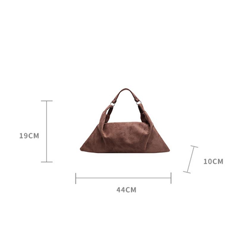 Frosted Vintage Women's Bag Large Capacity Shoulder Bag Solid Color Simple Casual Commuter Bags Autumn Retro Crossbody Bag CLE