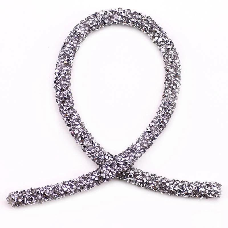 270cm Glitter Rhinestones Sequins Trimmings Soft Tube Cord Rope Strings DIY Garment Shoes Headwear Decoration Accessories