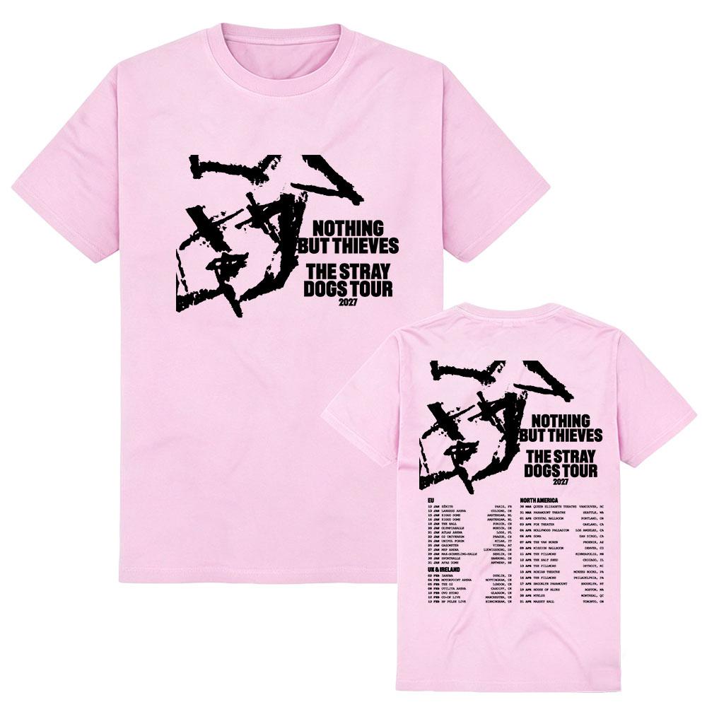 A STRAY DOGS Tour 2027 Póló Rock Zenekar Nothing But Thieves Pólók Nyári Rövid Ujjú Pamut Női Pólók Grafikus Merch Póló