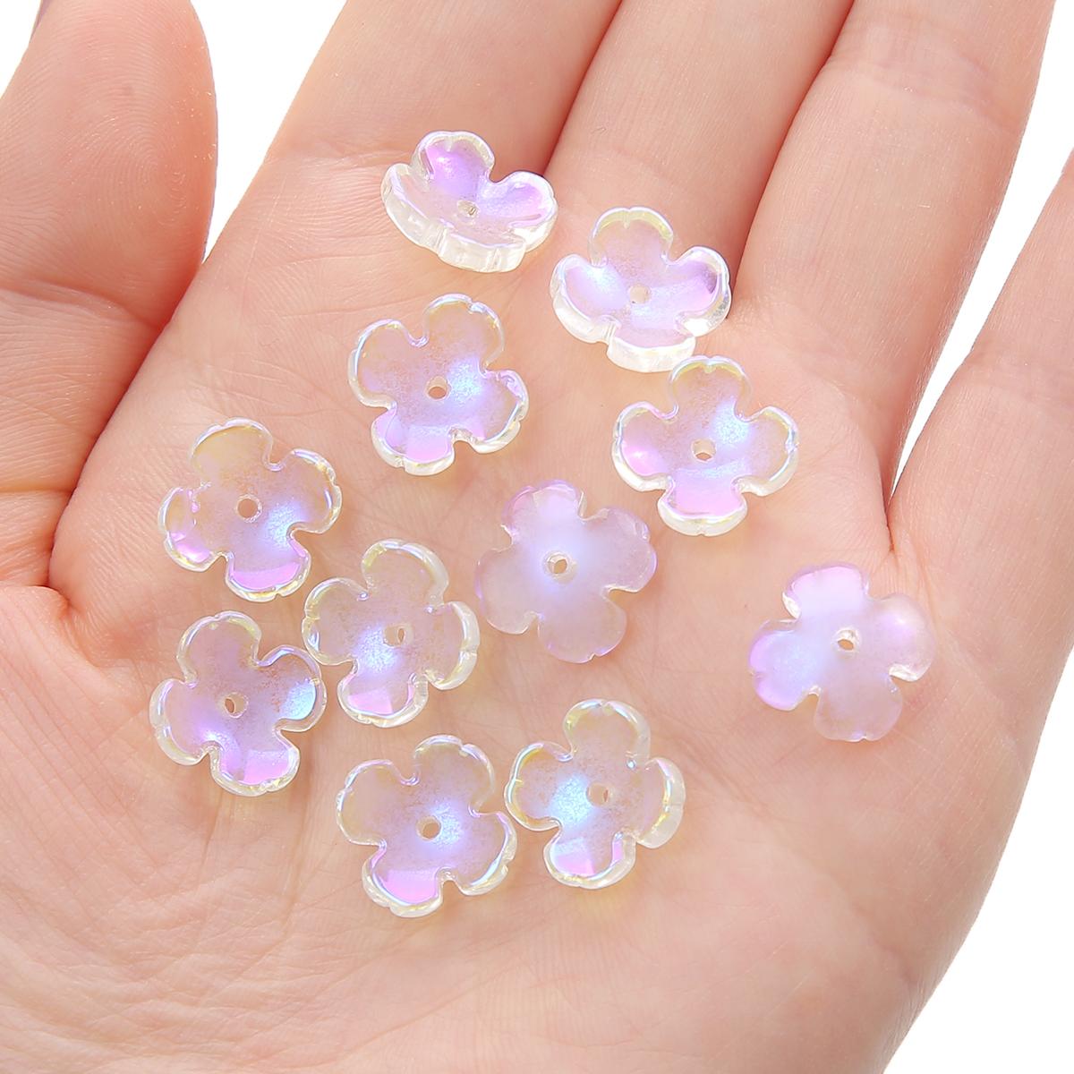 

10 шт. Цветочные хрустальные стеклянные бусины-разделители для изготовления ювелирных изделий своими руками браслет ожерелье разноцветный