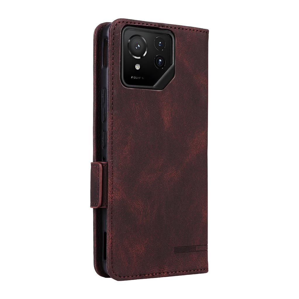 For Asus ROG Phone 9 5G Case Leather Wallet Flip Phone Cover with Hardware Decor