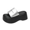Thick-soled Slippers Women's Fashion Outer Wear In the Summer of 2025 New Versatile Height Increase 8cm Small Muffin One-word Drag