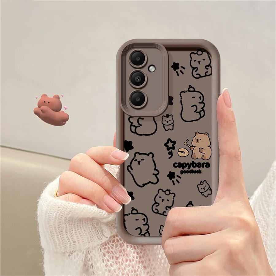 Soft TPU Phone Case for Samsung Galaxy A32 A31 A52 A22 A23 A54 A21s A53 A34 A73 A25 A26 A24 Cute Capybara