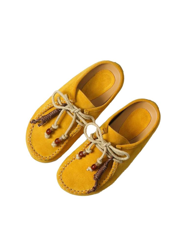Literary lace-up cool slippers 2025 summer new versatile cool slippers versatile thick-bottomed cool slippers