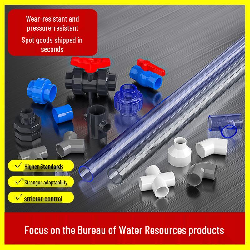 PVC Internal Thread Ball Valve - Double Thread Water Pipe Fitting (Sizes: 20, 25, 32, 40, 50, 63, 75, 110)