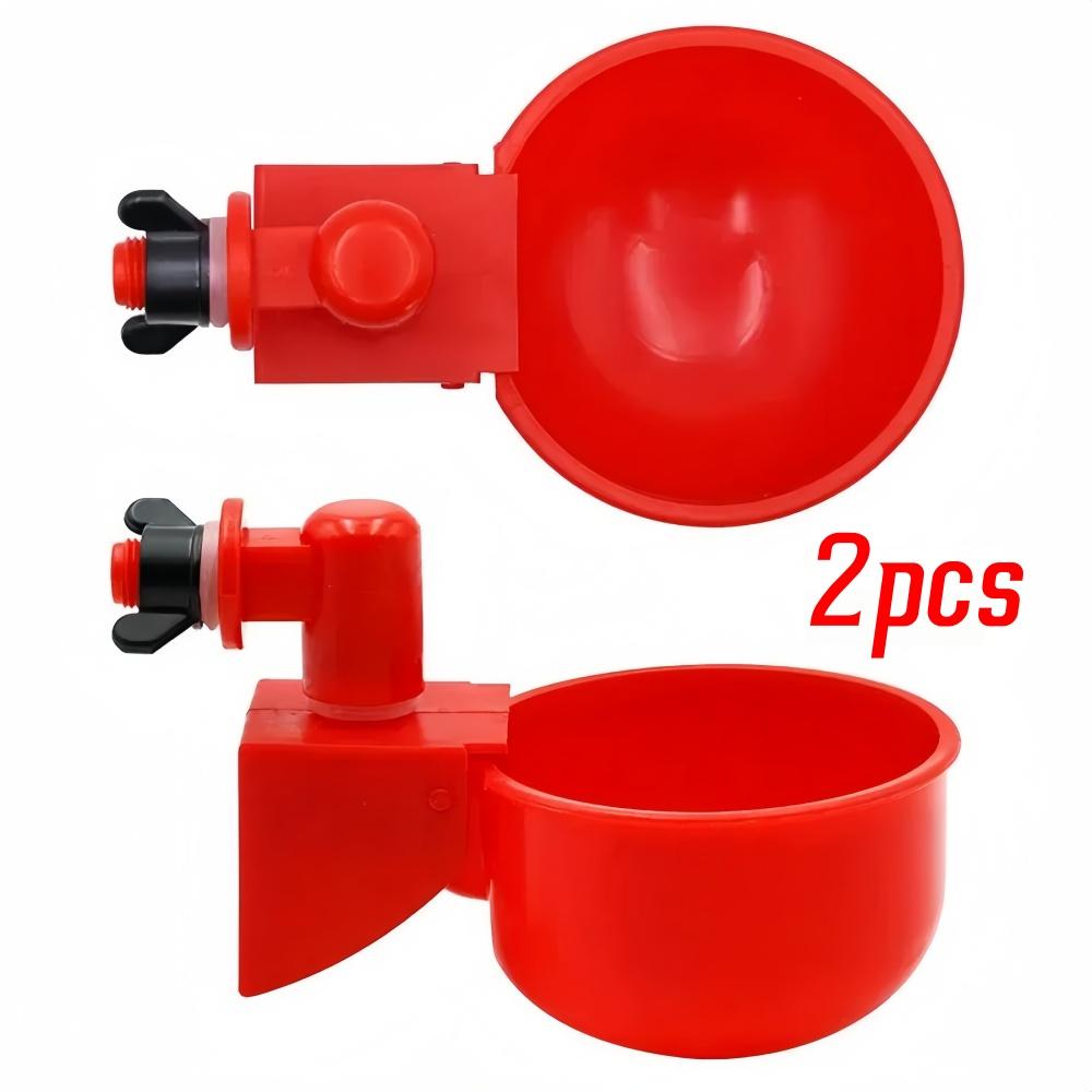 

2-10PCS Chicken Drinking Bowl Plastic Automatic Filling Quail Poultry Water Dispenser Duck and Pigeon Free Range Chicken Waterer