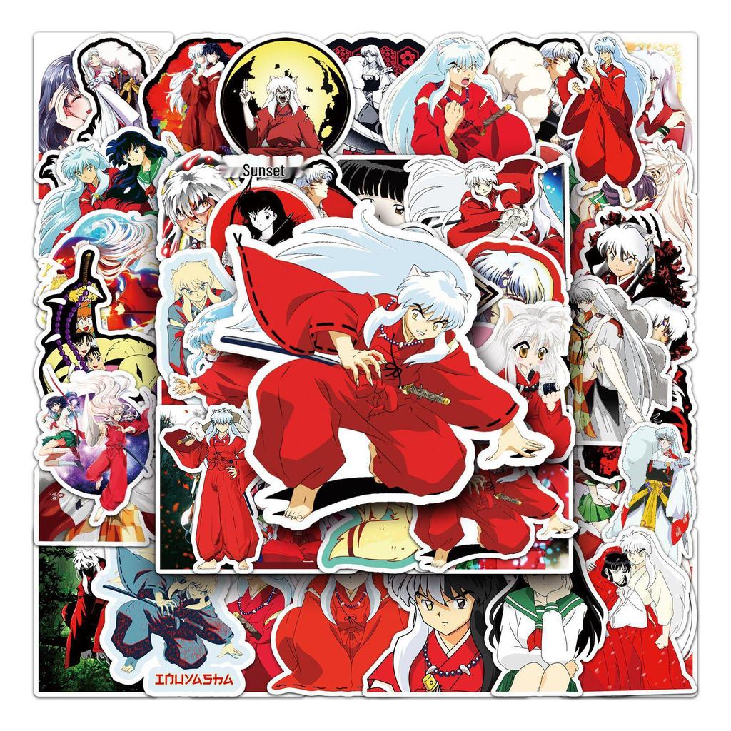 50PCS Inuyasha Anime Stickers for Laptop, Skateboard, Car, and Luggage