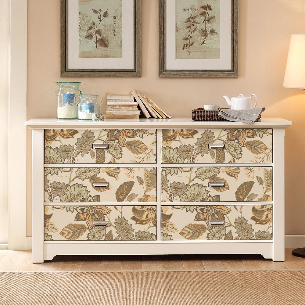 Fashion Floral Wallpaper Waterproof Pvc Self-Adhesive Wallpapers Peel And Stick Removable Furniture Stickers Home Decoration