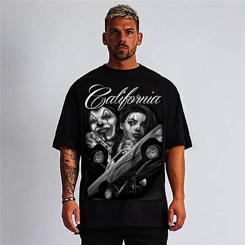 California street style Lowrider black t shirt unisex 100% silk screen M