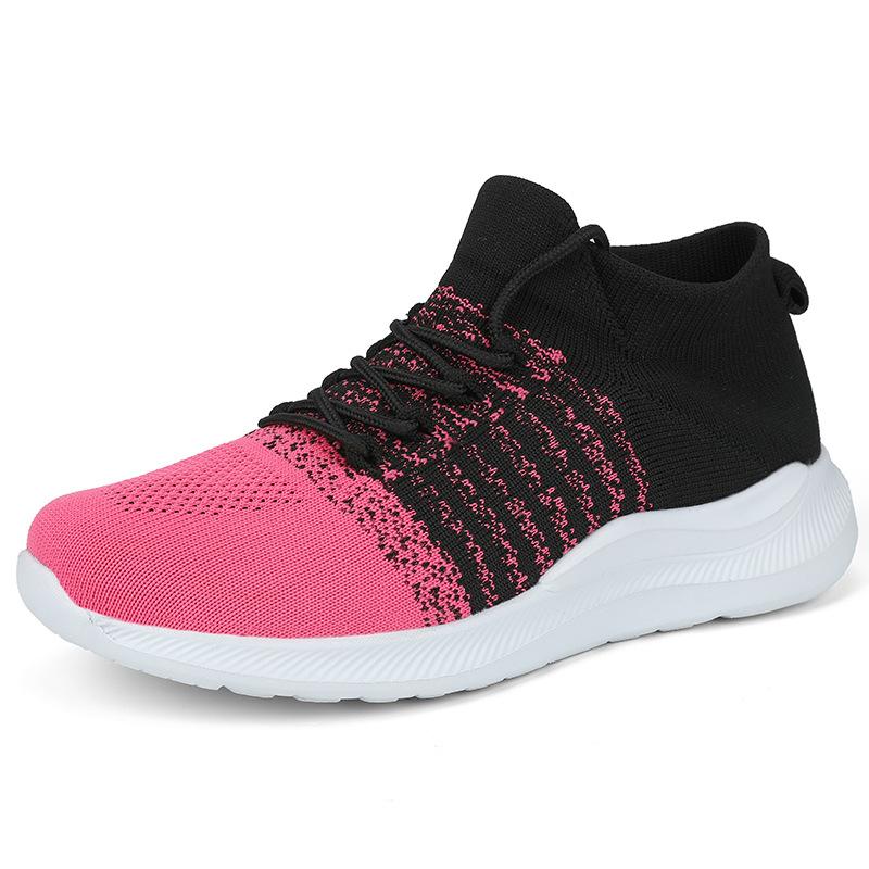 Large size sports shoes new fly-woven sports casual couple shoes light running 36