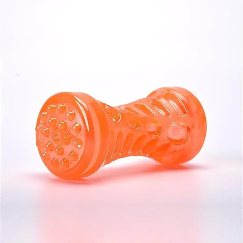 TPR Squeaky Dog Toy Plastic Bone Shape Chew Toy for Dogs with Sound Teeth Cleaning Anti - Bite Molar Stick Pet Supplies