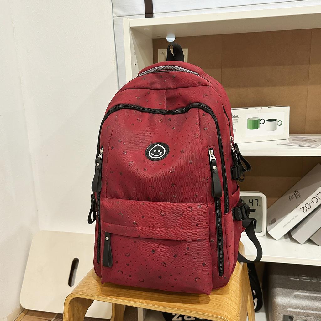 Schoolbag Korean version of large-capacity backpack, fashionable and simple, junior and high school students reduce the burden, high-value 