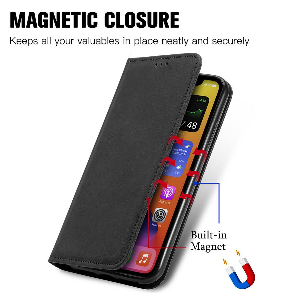 For Honor X9b 5G/Magic6 Lite 5G/X50 5G Case PU Leather Skin-touch Mobile Phone Stand Cover
