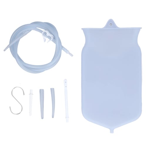 Enema Bag Set, 2L Practical Enema Kit for Colon Cleansing