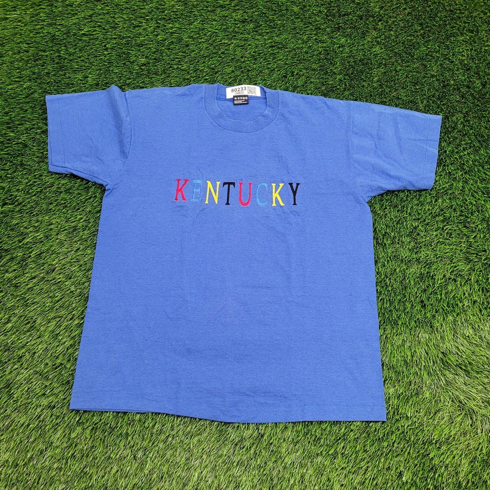 Vintage 80s Kentucky Shirt Large 21x25 Cropped USA S